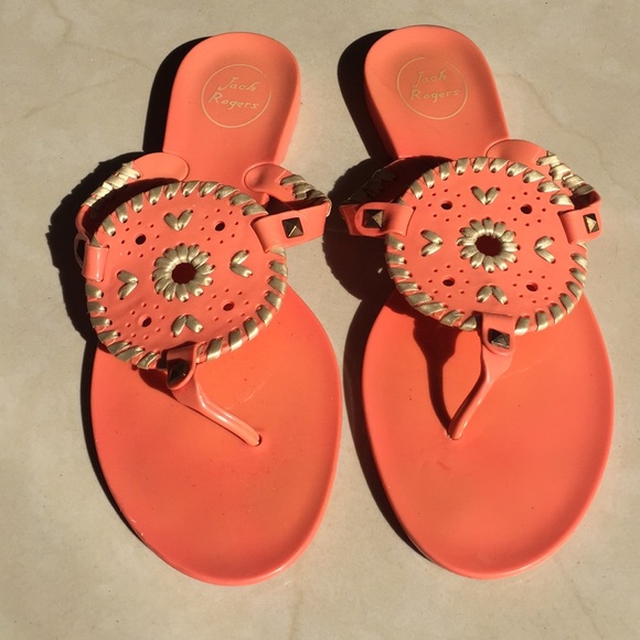 Orange and Gold Jack Rogers Georgica 10 - Picture 1 of 2